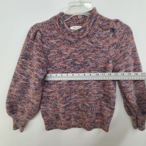 Madewell Space-Dyed Eaton Puff-Sleeve Pullover Sweater  Size XS - Picture 4 of 12